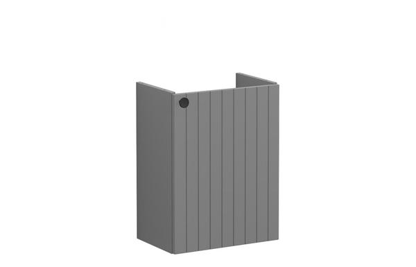 VitrA Root Groove 40cm 1 Door Wall Hung Slim Washbasin Unit (RH Hinge) - Matt Grey